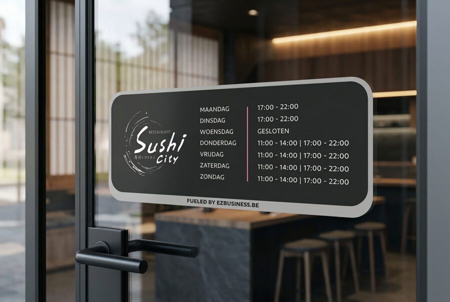 Openingsuren A5 Sticker - Afbeelding 3
